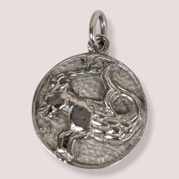 Vintage Sterling Capricorn Charm - Picture 1 of 4